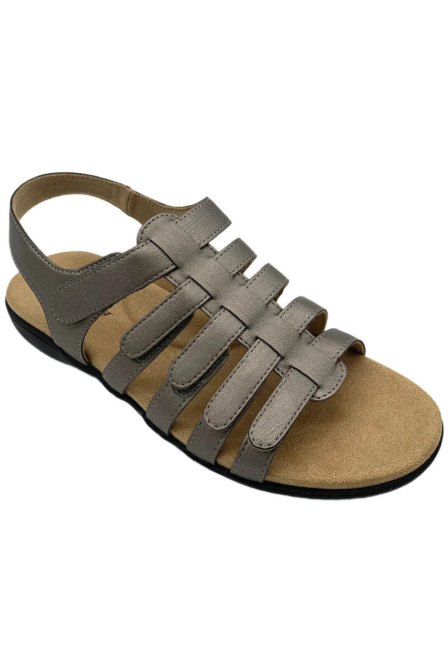 Trotters Women's Tiki Sandals Pewter - Medium